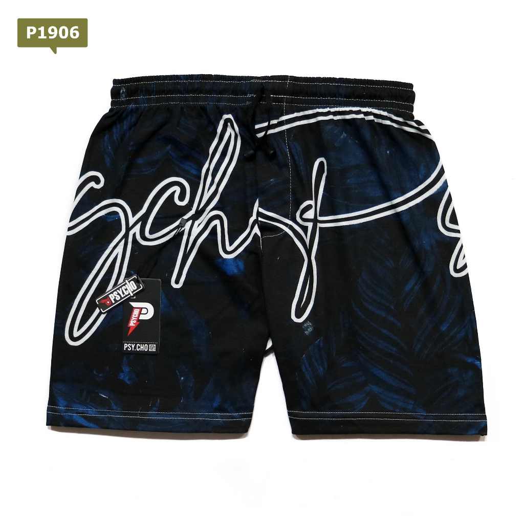 Celana pendek boxer pria wanita| Pakaian dalam boxser kolor | Bokser pantai bahan katun| Celana tidur santai Psycho P1906