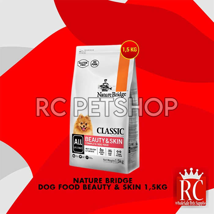 Makanan Anjing Nature Bridge Dog Food Beuaty Skin 1.5 KG