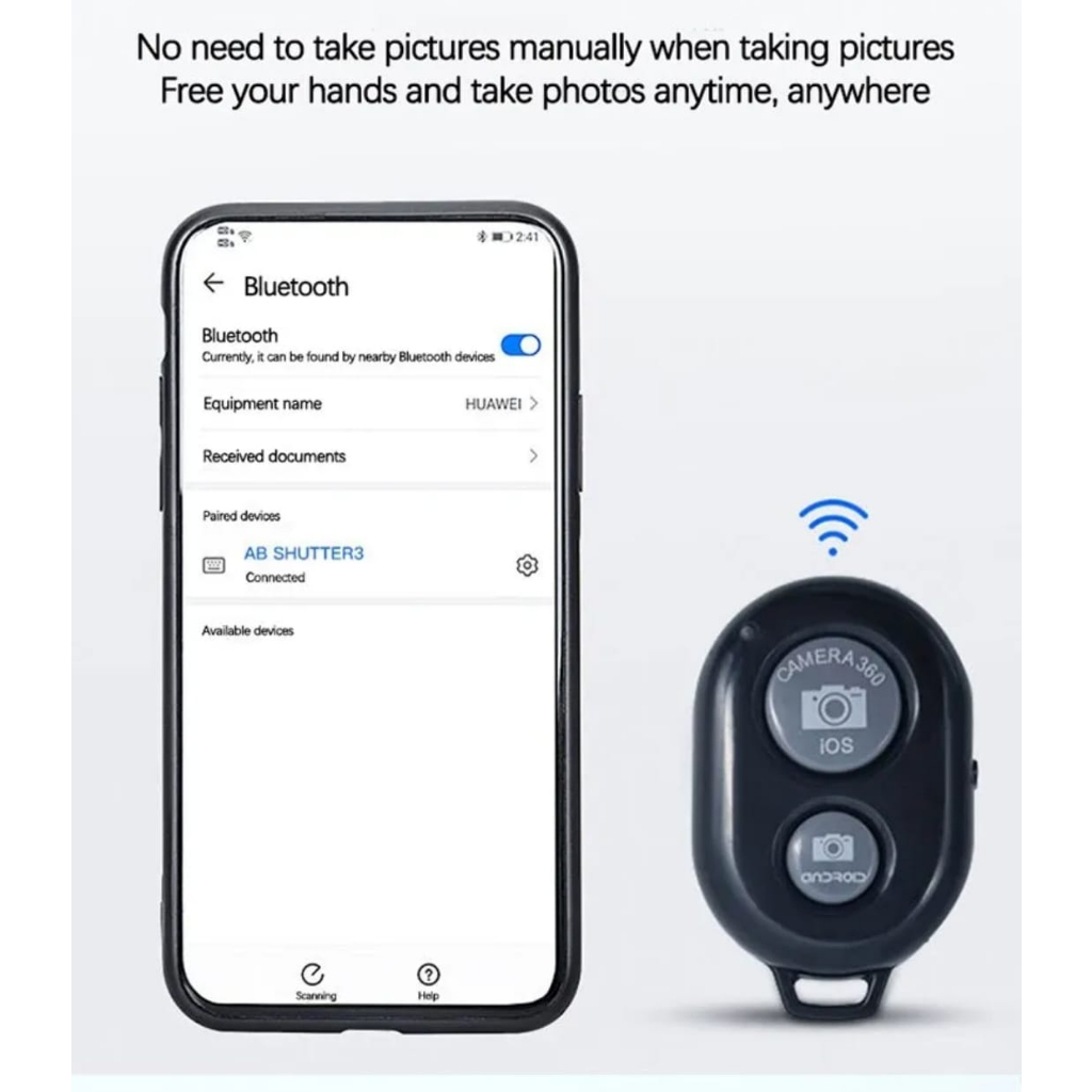 Bluetooth Shutter Remote Camera Tomsis Tombol kamera Wireless