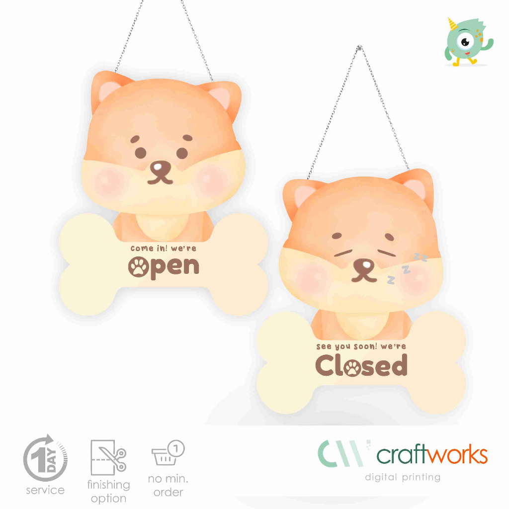 

AKRILIK PENANDA BUKA TUTUP | OPEN CLOSED SIGN GAMBAR ANJING PET SHOP