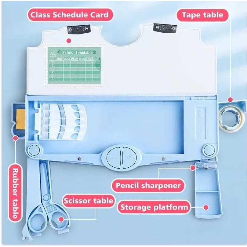 ( zwq ) K001 Kotak Pensil Multifungsi Motif Kartun Untuk Laki Laki Perempuan / Tempat Pensil Serbaguna Anak Sekolah TK SD