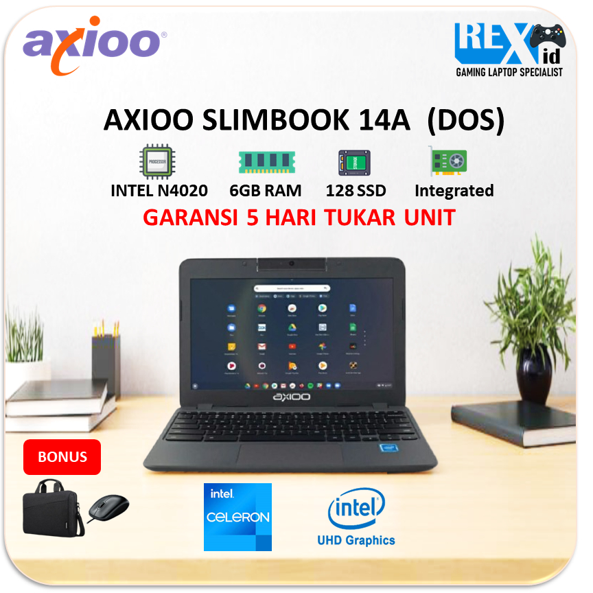 AXIOO SLIMBOOK 14A (N4020 6gb 128ssd W10Pro 14.0inch)