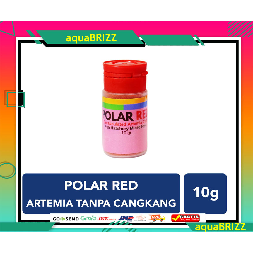 ARTEMIA POLARED POLAR RED TANPA CANGKANG PAKAN BURAYAK CUPANG GUPPY DISCUS DLL