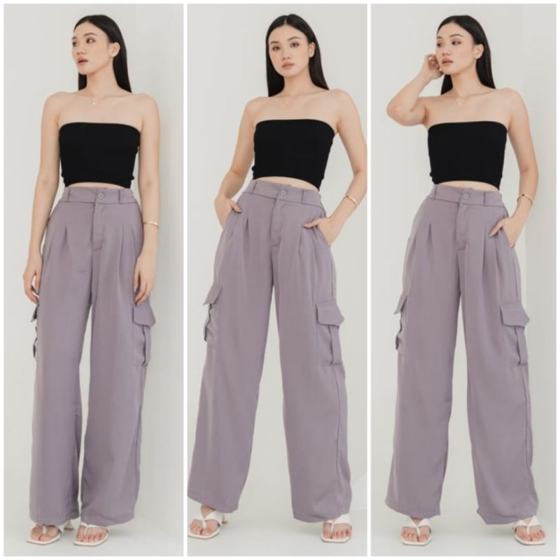 ♡ PREMIUM ♡ ORIGINAL ! STELLA LONG CARGO POCKET PANTS