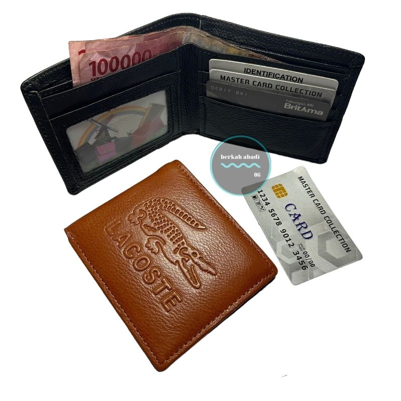 Diskon Promo Dompet Lipat Pria Kulit Asli Wallet Dompet kulit Tahan Bakar