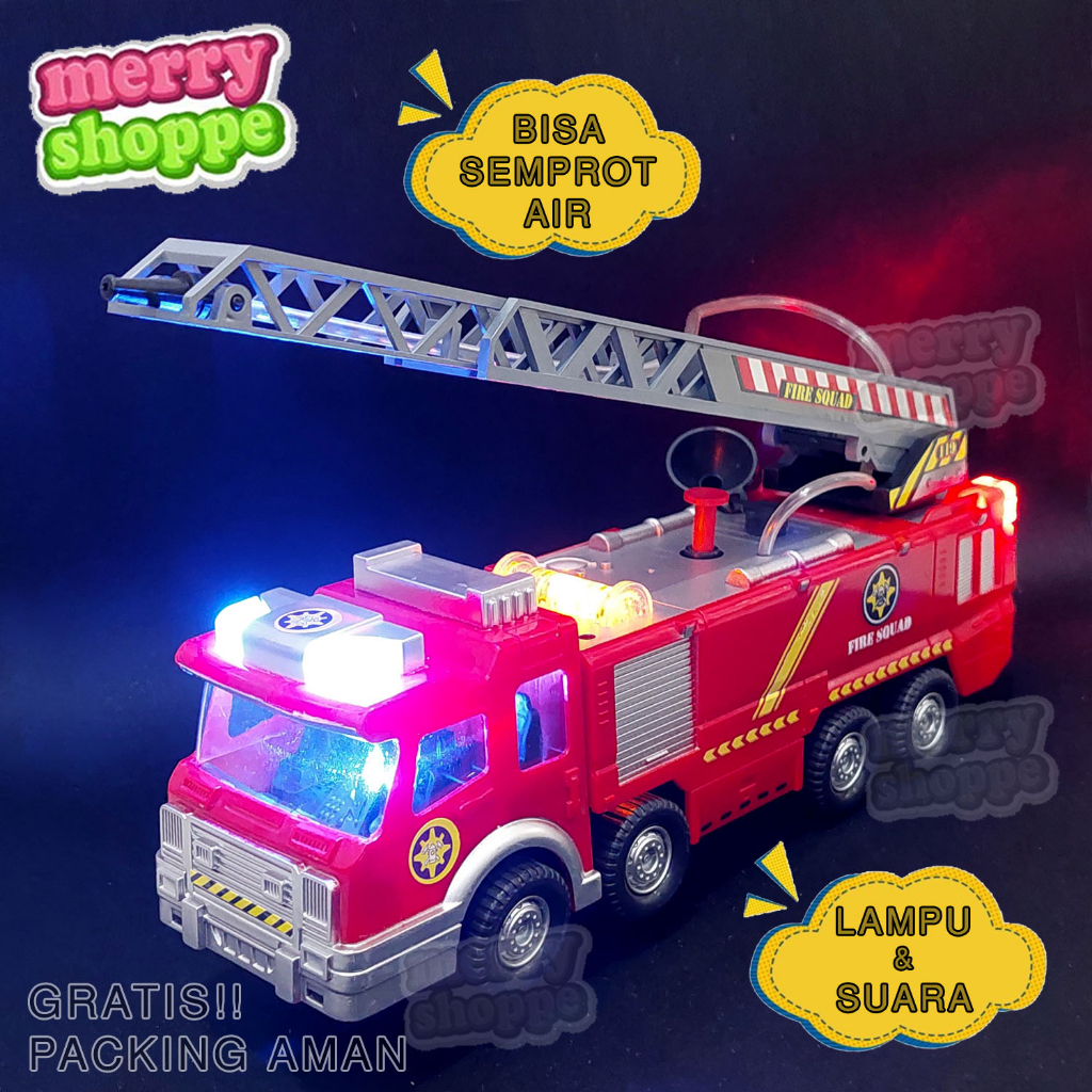 Mainan Pemadam Kebakaran Bisa Semprot Air Ada Suara dan Lampu Sirine