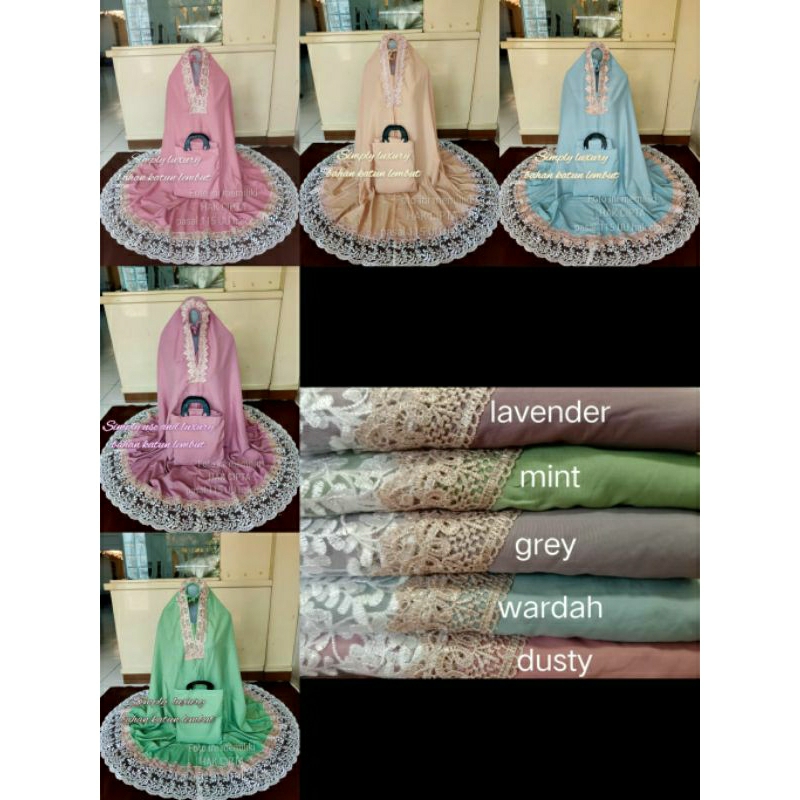 Mukena katun renda jumbo