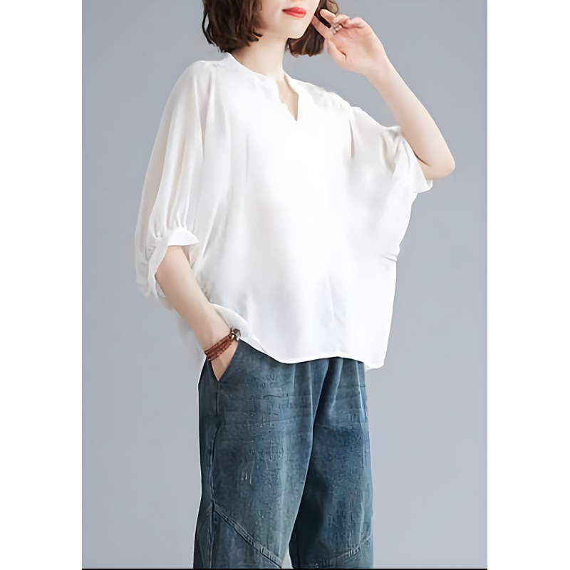 TORE - Blouse Wanita Polo Linen Bigsize Atasan Jumbo Moa