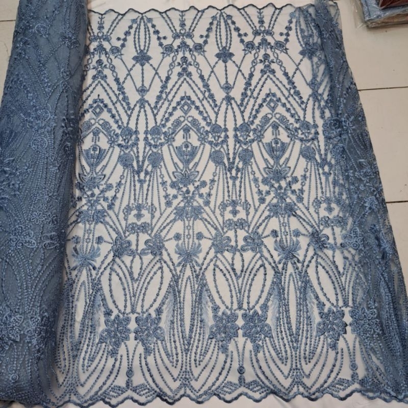 Tile Elisab Border Tebal/Elisab Mewah/Bahan Kebaya
