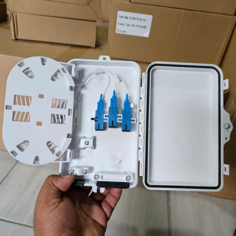 odp 4 core lengkap spliter 1:4 SC UPC/ODP MINI 4CORE FTTH