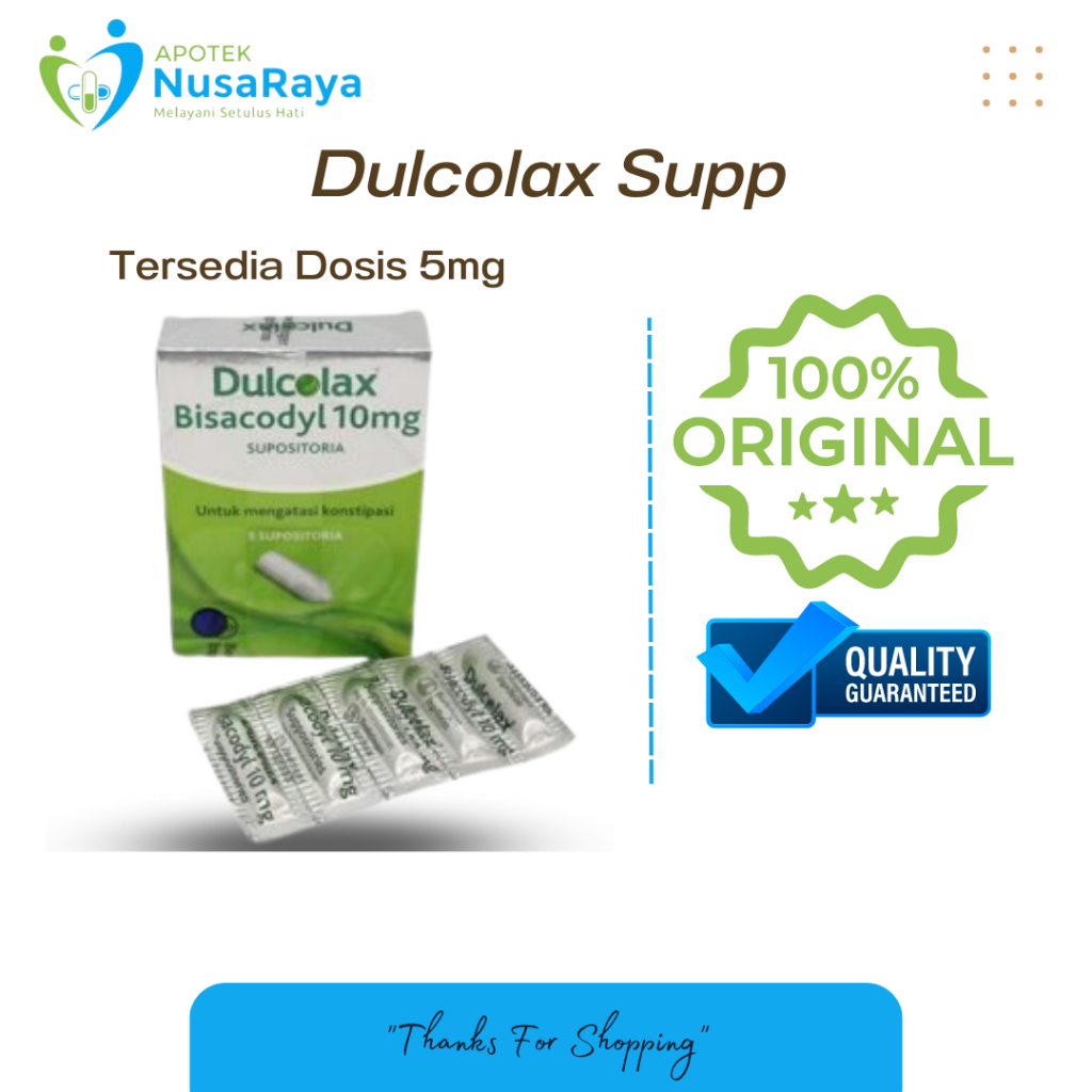 Dulcolax Supp 5 mg untuk Anak/ Susah BAB/Pencahar PER BIJI