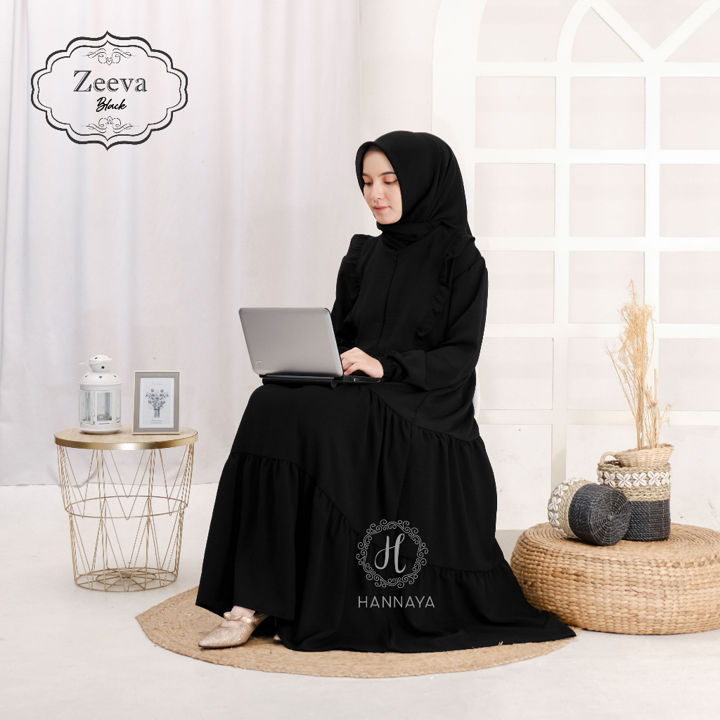 GAMIS TERBARU ZEEVA DRESS BY HANNAYA VARIASI WARNA 3