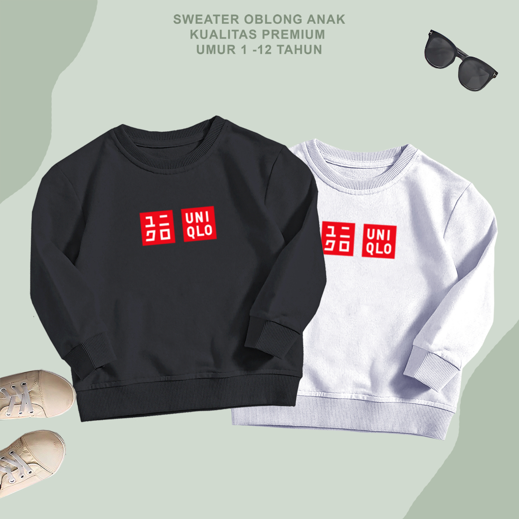 sweater crewneck anak harian atasan panjang unisex