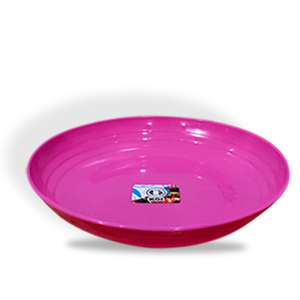 Koi Official - Piring Plastik Bulat Piring Makan Piring Saji BPA Free Microwavable 22 CM