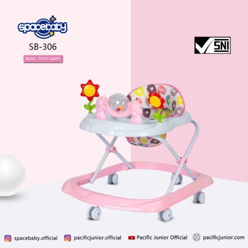 READY BISA COD BABYWALKER SPACEBABY SB306 ADA MUSIK DAN MAINAN