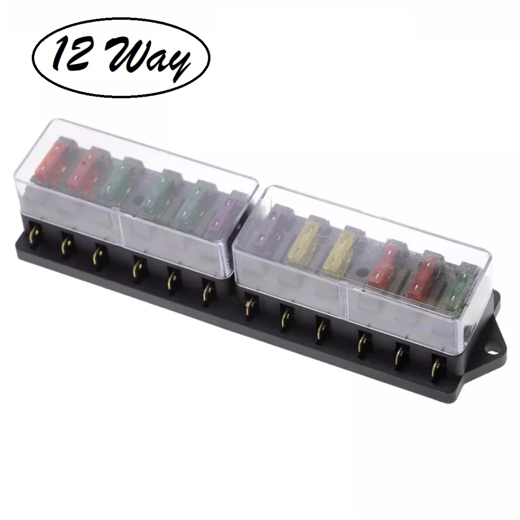 Fuse Holder Kotak Sekering 12 Way + Sekering Standard 12 pcs