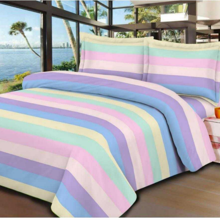 Sprei Set JUMBO 240x200 Katun BONITA/Sprei JUMBO Motif-Bubblegum