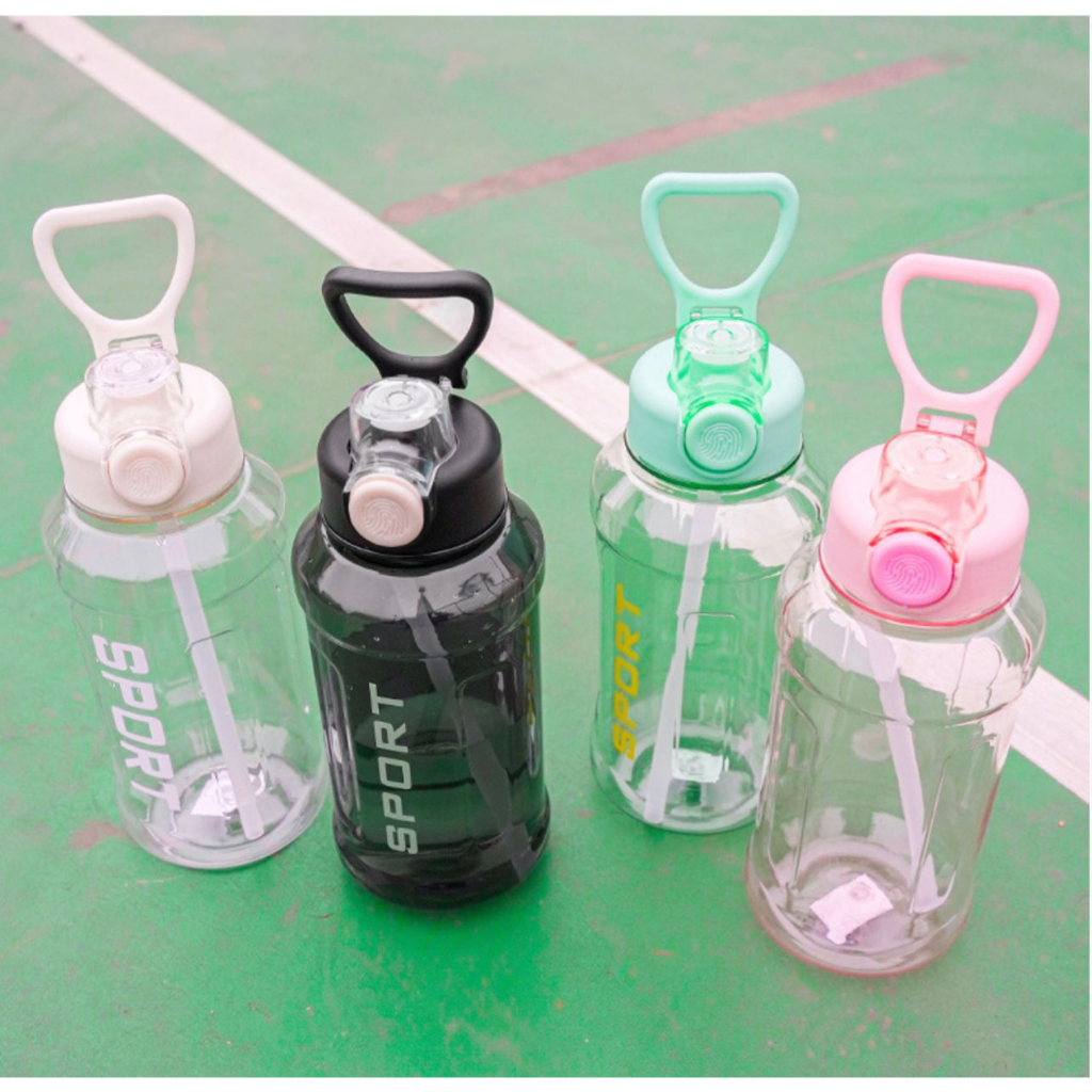 MM743  Botol Plastik Outdoor Dewasa dan Anak 1300ML BPA FREE Bisa 2 cara minum tanpa sedotan dan pak