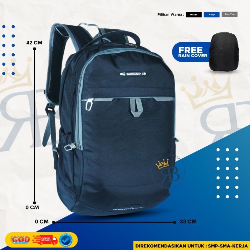 Tas Ransel Polo/Tas Sekolah Untuk SMP-SMA-KULIAH-KERJA/Tas Kerja Bisa COD