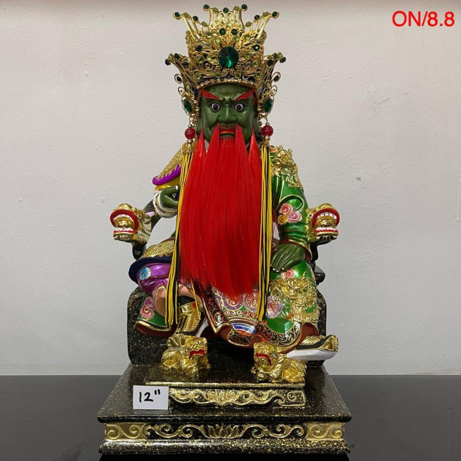 patung dewa fan hu Ong ya - 12 inch - kayu taiwan