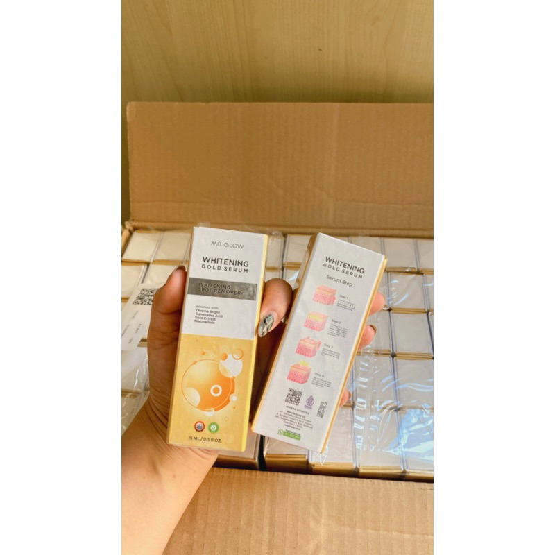 NEW WHITENING GOLD SERUM MS GLOW ORIGINAL/SERUM GOLD MSGLOW KEMASAN NEW ORIGINAL BPOM HALAL MUI MURA