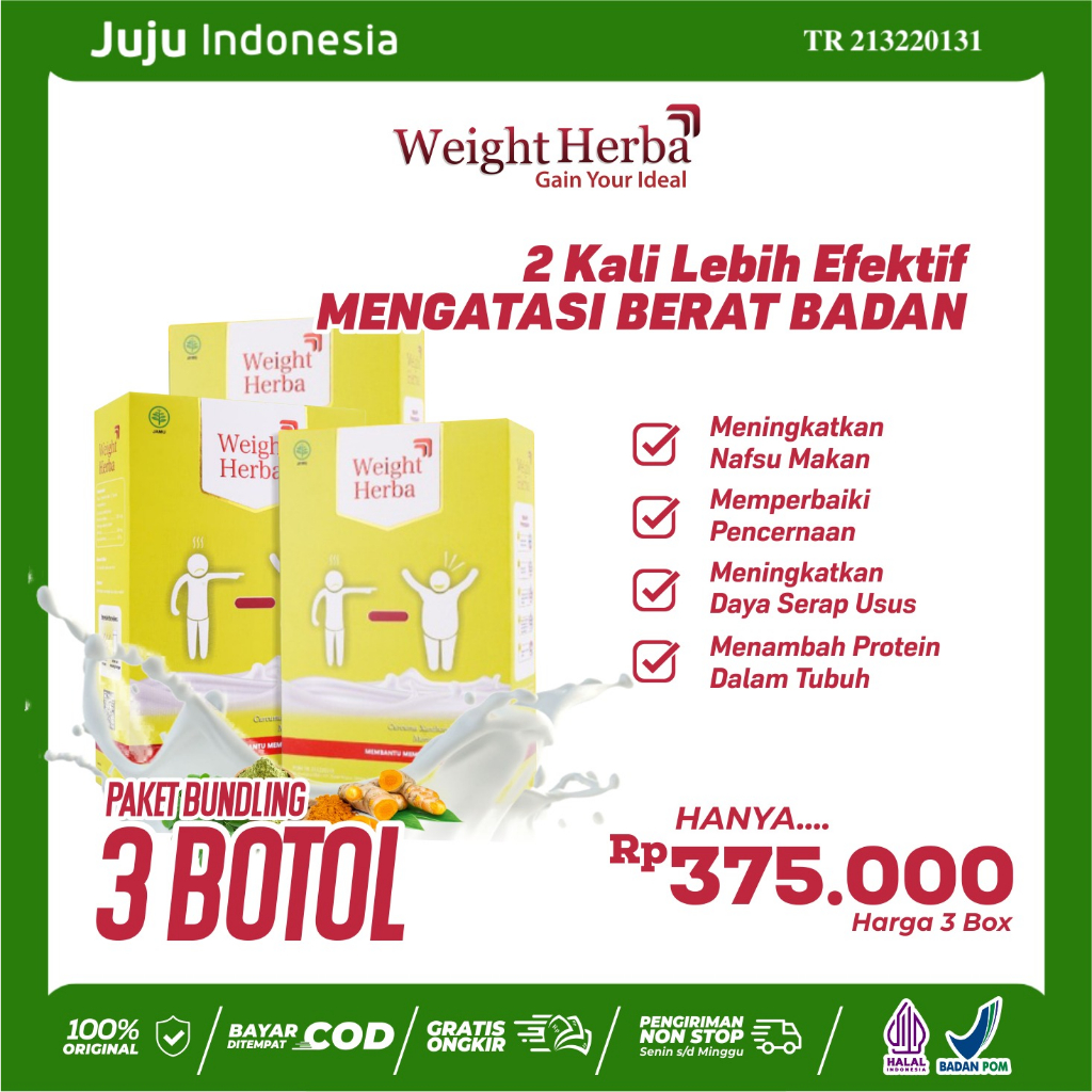 

Weight Herba Paket 3 Box Susu Kambing Penambah Berat Badan Alami 200g