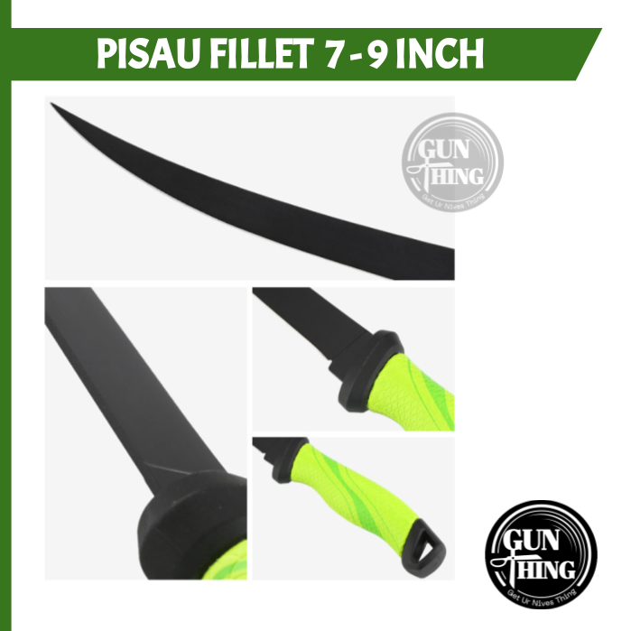 Pisau Fillet Hijau 7 - 9 Inch - Boning / Fillet Knife - GUNTHING