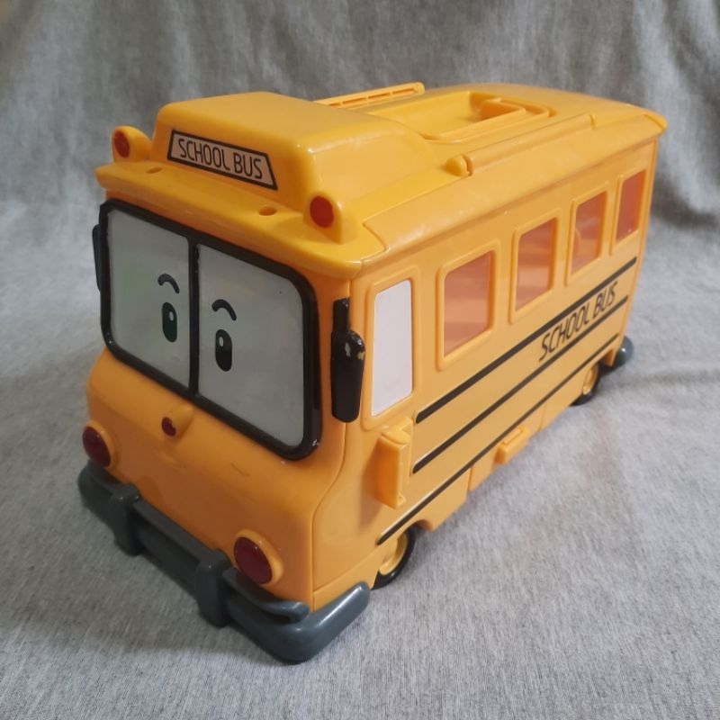 Preloved Original Robocar Poli School Bus Carry Case by Silverlit not Tayo Tomica Hotwheels