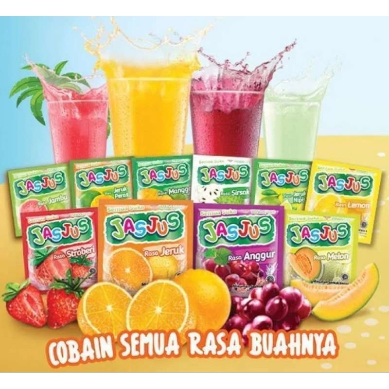 

Minuman Serbuk Jasjus Aneka Rasa renceng [10 saset X 7gram]