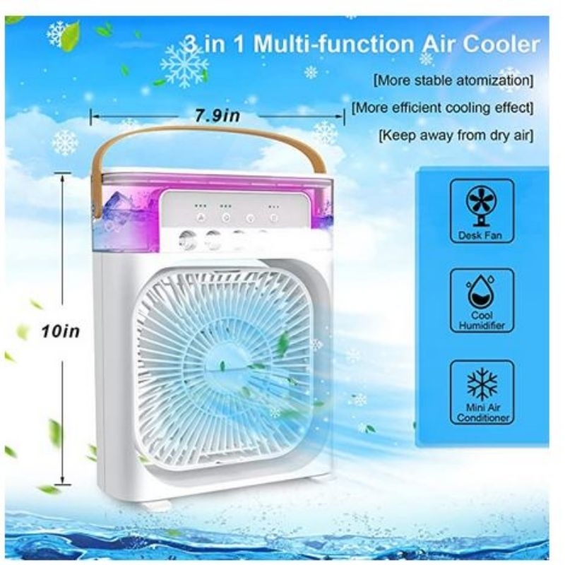 Kipas Pendingin AC Mini Portable Air Cooler Ruangan Dan Mobil Fan Kipas Mini V3 600ML