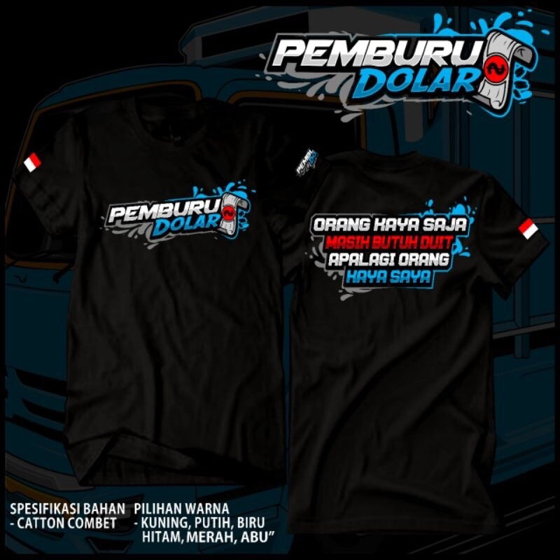 Kaos Pemburu Dolar / Kaos Distro / Kaos Pria Wanita / Baju Pemburu Dolar