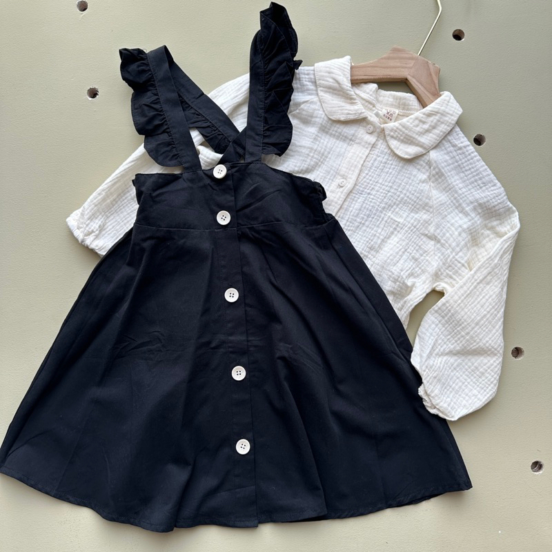 Gifya set overall | set 2in1 anak kemeja overall