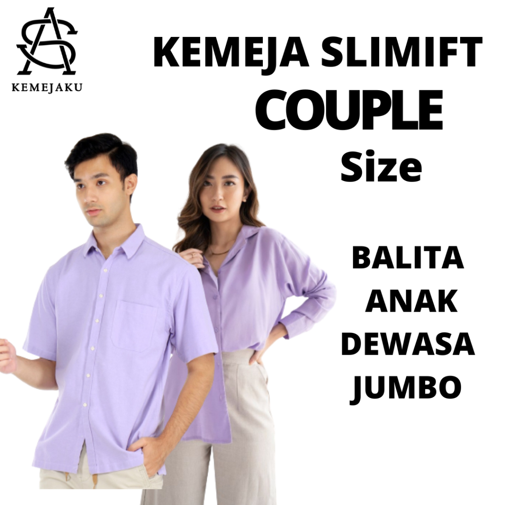 kemeja pria lilac kemeja wanita lilac kemeja lavender kemeja polos warna lilac