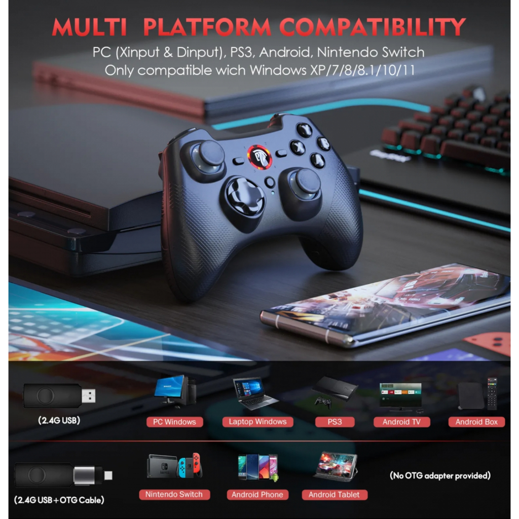 EasySMX Gamepad Wireless Gaming Controller 2.4G Dualshock PC Android - ESM-9101