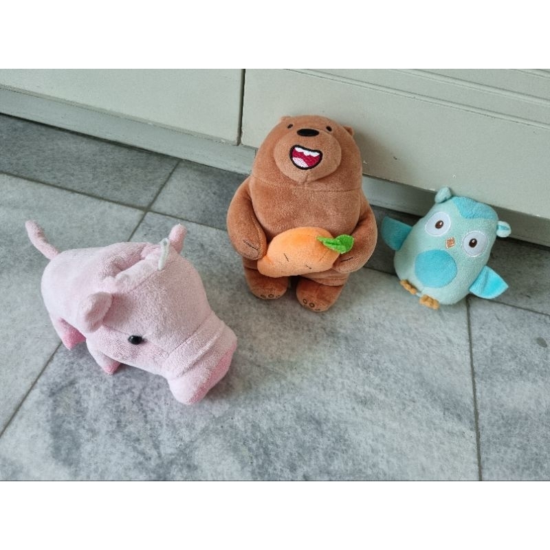 boneka kucing ikea lattjo beruang we bare bears miniso pig babi koala owl burung hantu