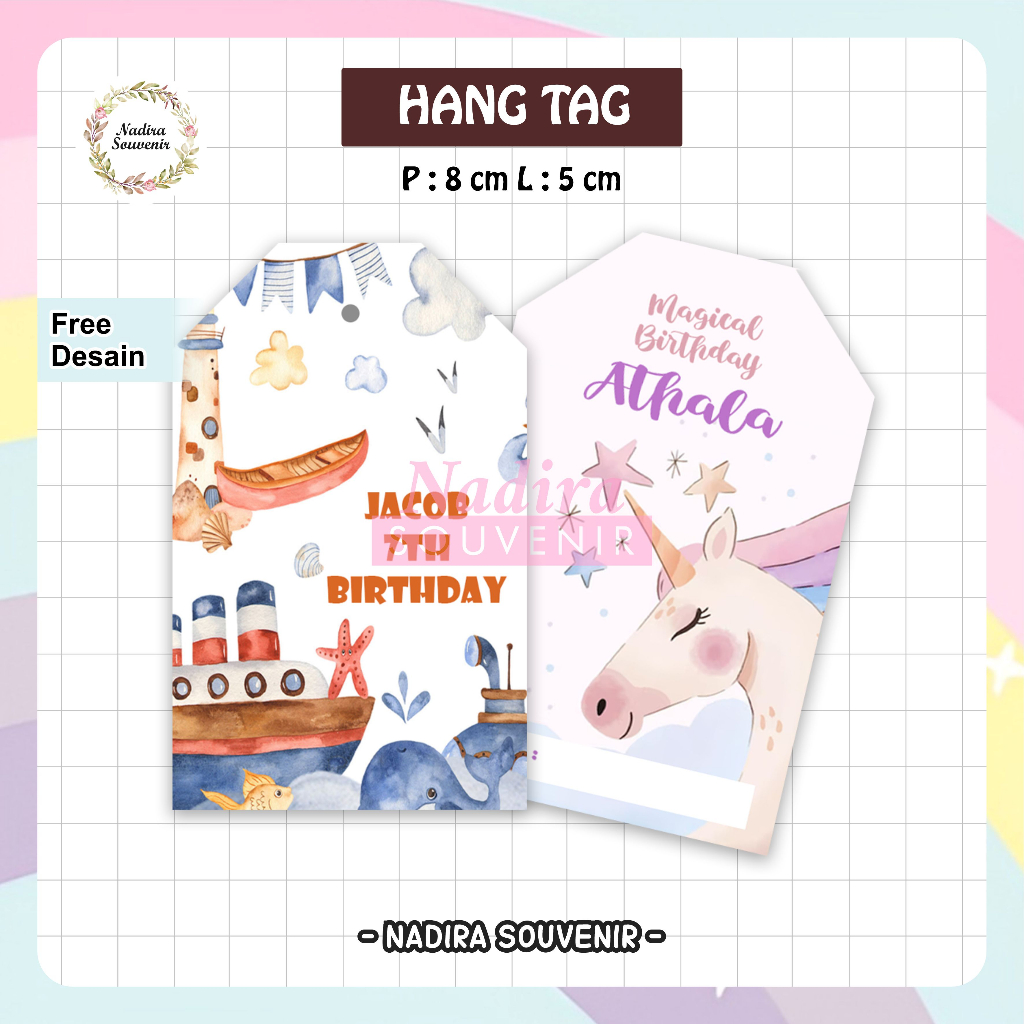 

HANG TAG LABEL GANTUNG LABEL ULTAH LABEL HAJATAN HANGTAG DESAIN