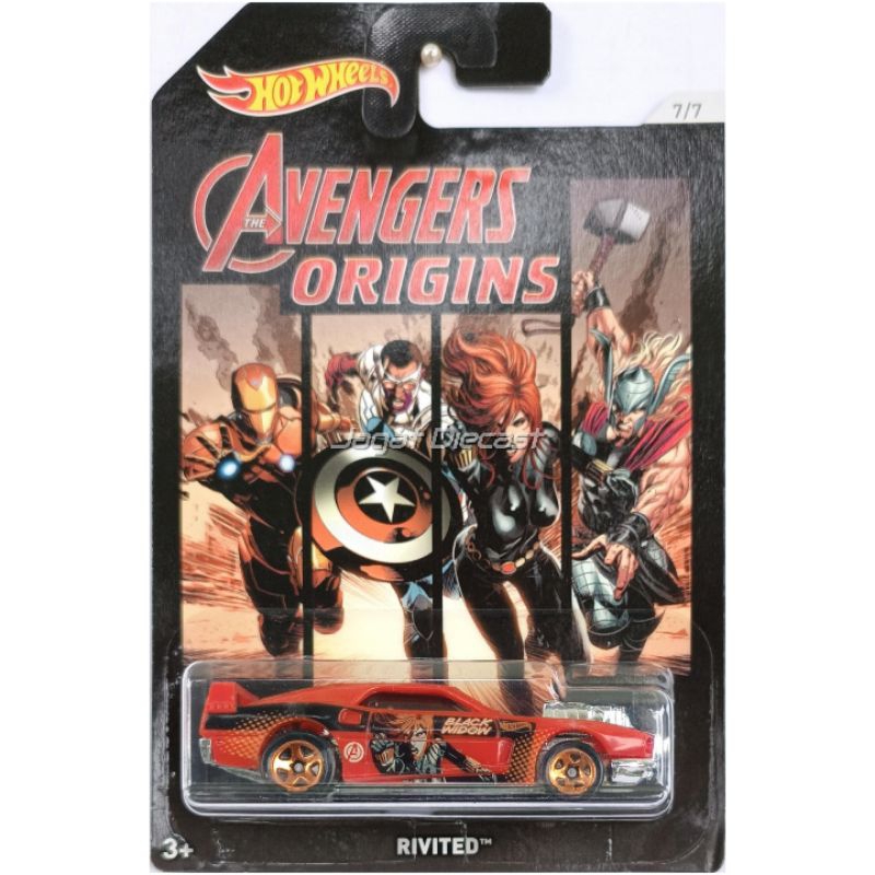 Hot Wheels Marvel The Avengers Black Widow Rivited Mainan Mobil Mobilan Jagat Diecast