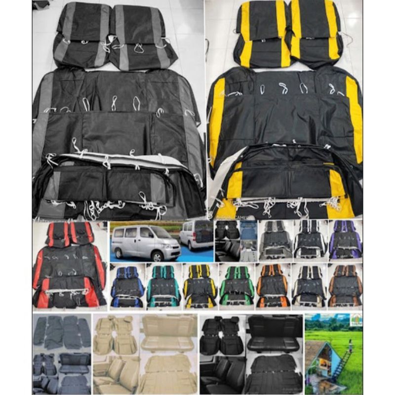 Sarung jok GRANMAX minibus/ Kulit jok mobil DAIHATSU GRAN MAX minibus ukuran standart bahan oskar 3 