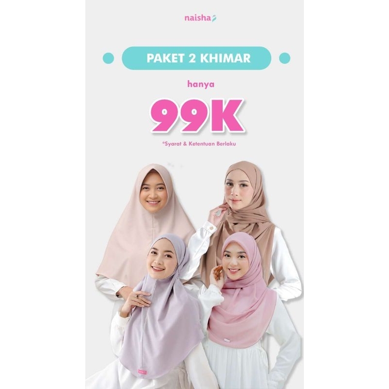 Khimar 90rb get 2pcs