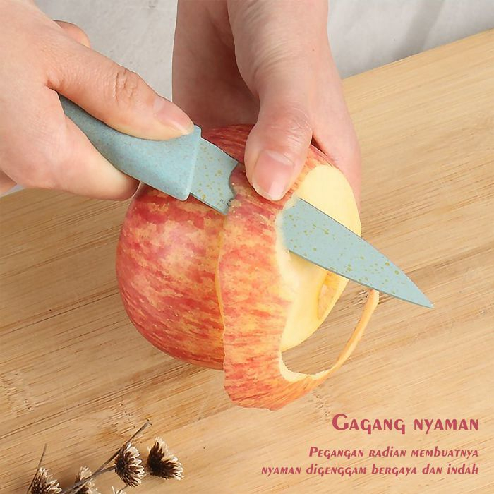 LuxuryParty J11 Set Pisau Dapur Warna Warni 6 Pcs in 1 Gunting Pisau Peeler Chef Knife