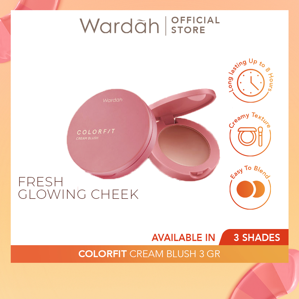 Wardah Colorfit Cream Blush 3g | Ready stock