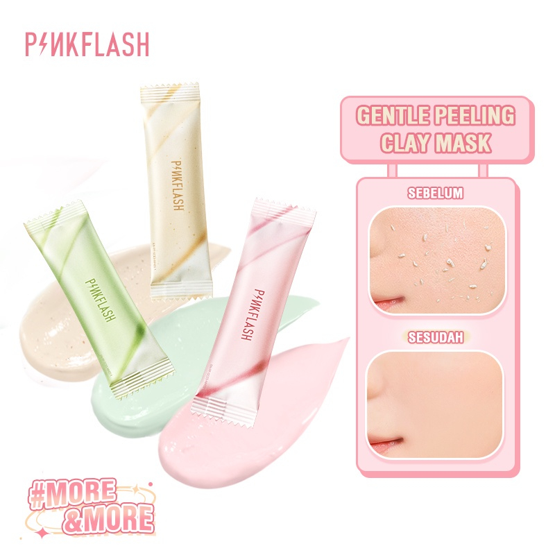 PINKFLASH #More&amp;More Gentle Peeling Clay Mask Cleansing Anti Acne Brightening Glow PF-SC03