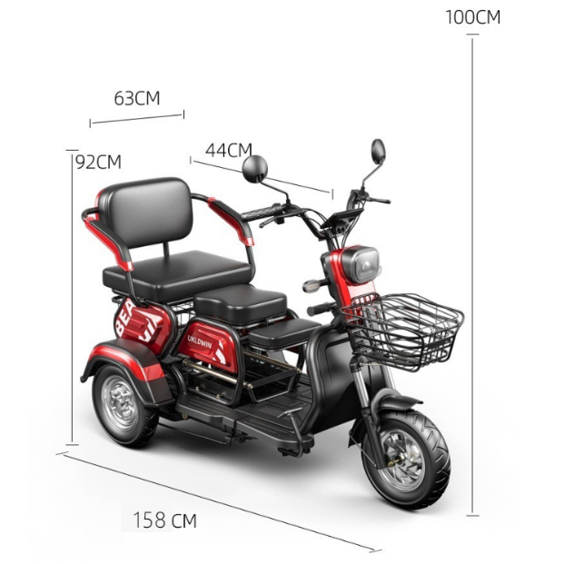 HIGHLINE Sepeda Listik Sepeda Listrik Tiga Roda