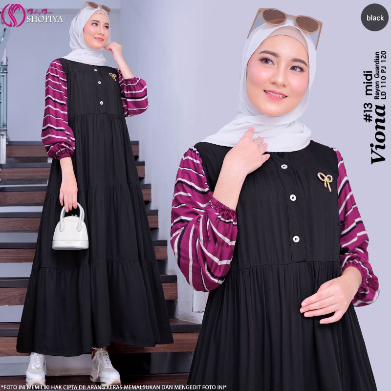 (RESTOCK)GAMIS WANITA MIDI DRESS FASHION MUSLIM/AGATA #6#7#8#9#10#11#12#13#14#15#16/VIONA/AGATA SQUARE// BY SHOFIYA GGS