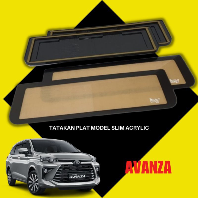 COVER / DUDUKAN / TATAKAN / TEMPAT PLAT NOMOR MOBIL AKRILIK AVANZA