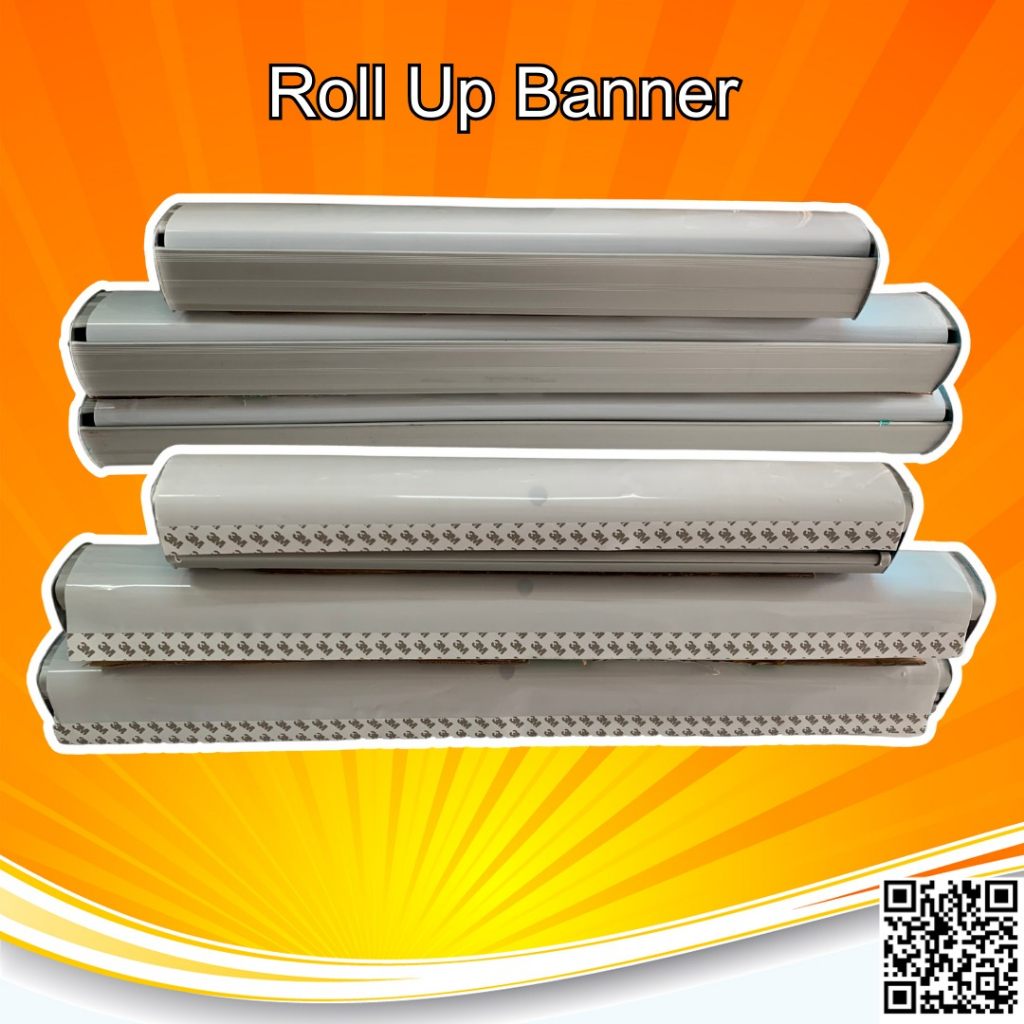 Rangka Bahan Roll Up Banner Almunium   80 x 200 cm Standing Display