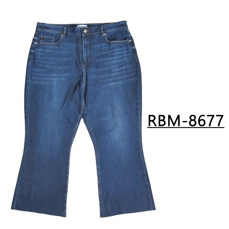 RBM-8677 CELANA PANJANG JEANS WANITA LOFT CURVY KICK CROP BRANDED MURAH BIGSIZE JUMBO SIZE 34/18