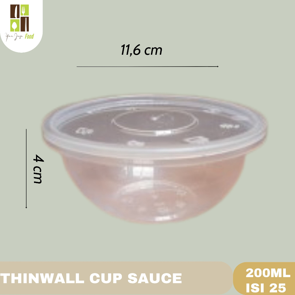 Thinwall Deemak Dm 200ml RB / Round Bulat / Mangkuk Bulat / Cup Puding