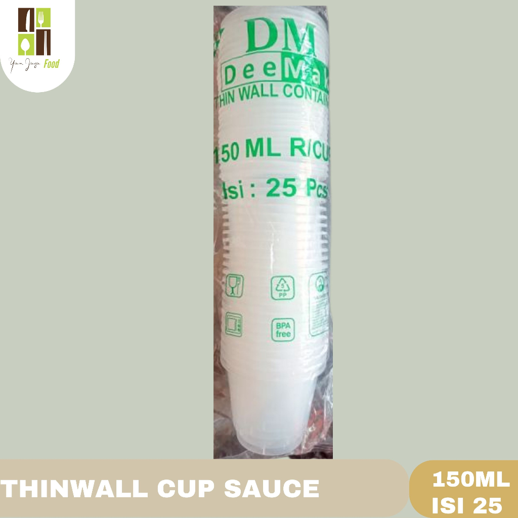 Thinwall Deemak DM 150ml Merpati 1 PACK / Cup Puding / Cup Sauce