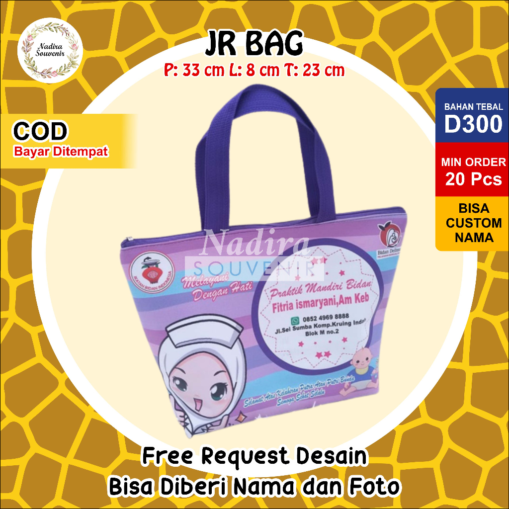TAS BIDAN JR BAG PERSALINAN TAS PERSALINAN BIDAN TAS SOUVENIR PERSALINAN TAS KLINIK TAS PUSKESMAS TA